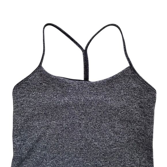 LULULEMON‎ Power Y Luon Tank in Heathered Black-Size 8 - Picture 3 of 5
